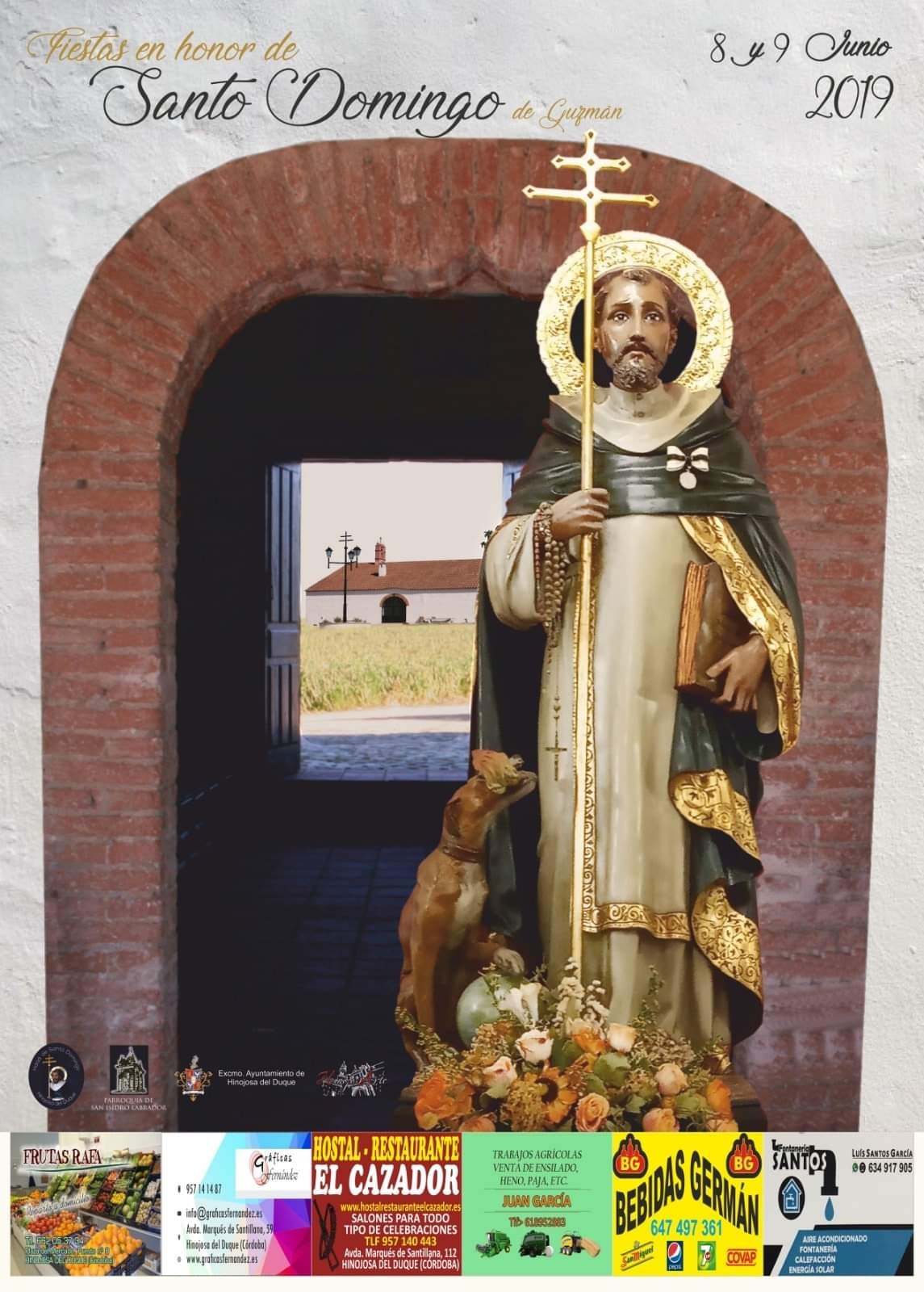 Cartel de Fiestas en honor de Santo Domnigo de Guzmán 2019